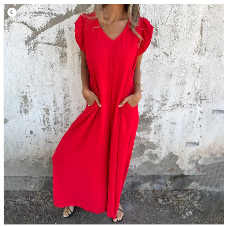 Vestido de Mujer con Escote en V